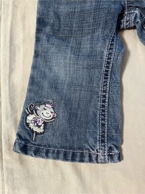 Gymboree Dark Blue Denim Jeans with Monkey Patch